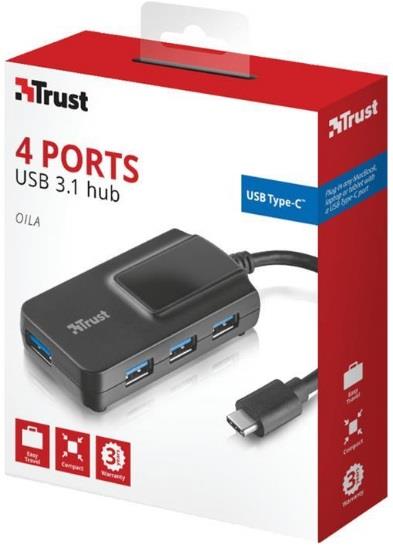 TRUST Hub 4 porte USB Type-C 3.1 Trust Oila